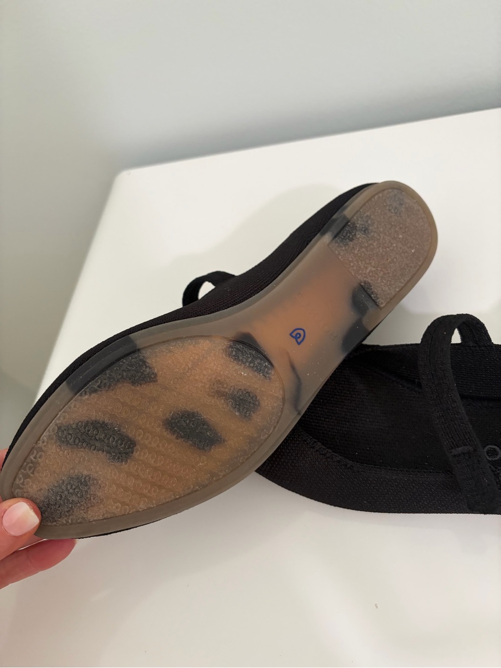 Like New Rothy's The Square Mary Jane Ballet Flat Black Size 7 - Picture 6 of 8